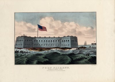 Fort Pickens: Pensacola Harbor, Florida, pub. by Currier & Ives, c.1865 by American School