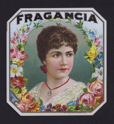 Fragancia, cigar label by American School
