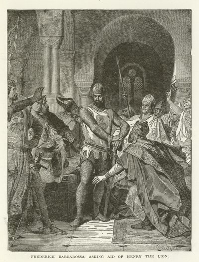 Frederick Barbarossa Asking Aid of Henry the Lion by American School