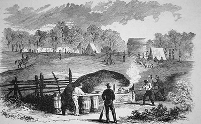 Fresh Bread! - Impromptu oven built by the 19th Regiment, New York Volunteers, in General Banks