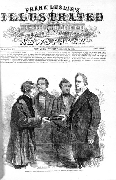Front page to Frank Leslies Illustrated Newspaper 14th March, 1857 by American School