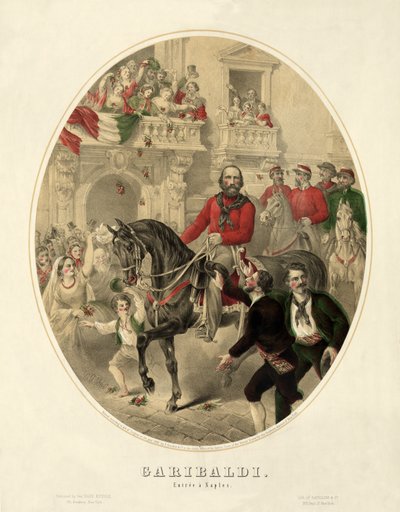 Garibaldi, Entry into Naples, 1860 by American School