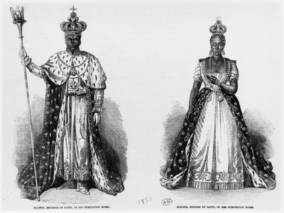 General Faustin Soulouque (c.1785-1867) as Emperor of Haiti, and Adelina as Empress of Haiti by American School