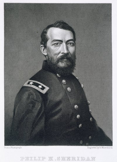 General Philip Sheridan, Engraved from a Photograph by Robert E. Whitechurch by American School