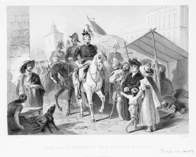 General Winfield Scott entering the City of Mexico, 1847 by American School