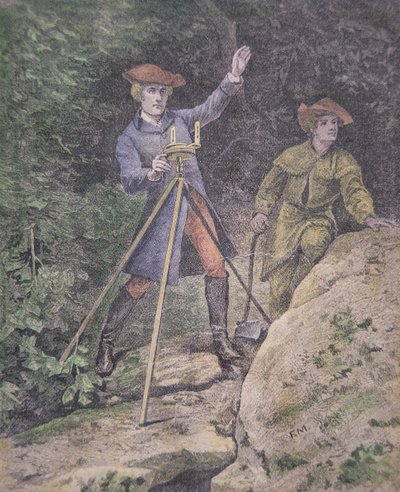 George Washington as a surveyor in Virginia, aged 21 by American School
