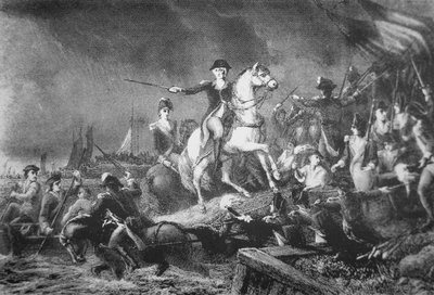 George Washington Directing the Retreat from Brooklyn Heights, 29 August 1776 by American School