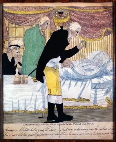 George Washington in his Last Illness, Attended by Doctors Craik and Brown by American School