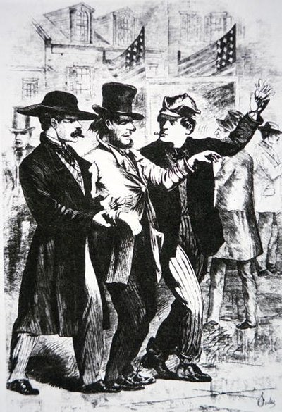 Getting a Voter Drunk in Order to Influence His Vote in the Election of 1864 by American School