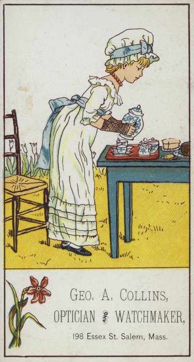 Girl Pouring Tea by American School