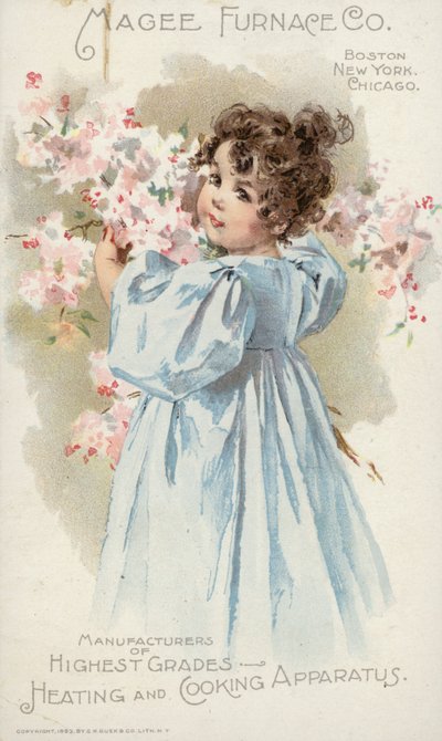 Girl in Blue Dress by American School
