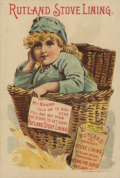 Girl Sitting in Basket by American School
