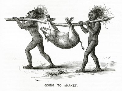 Going to Market, Illustration from Appletons Journal, May 4, 1872 by American School