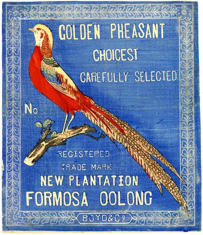Golden Pheasant Choicest Carefully Select, No. Registered Trade Mark New Plantation Formosa Oolong by American School