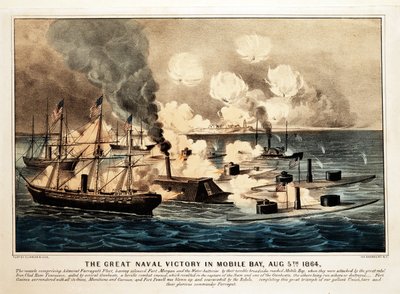 Great Naval Victory in Mobile Bay, Aug. 5th 1864 by American School