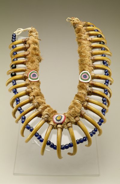 Grizzly Bear Claw Necklace, Iowa, Native American by American School