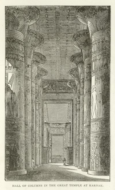 Hall of Columns in the Great Temple at Karnak by American School