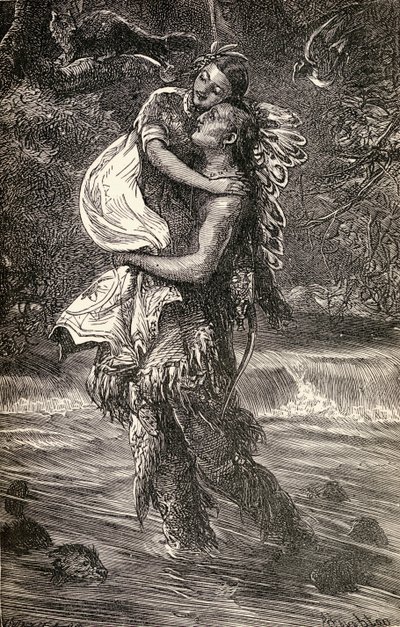 Hiawatha and Minnehaha, illustration from the poem 