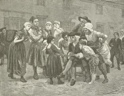 Hogarth sketching the highway of Queenborough by American School
