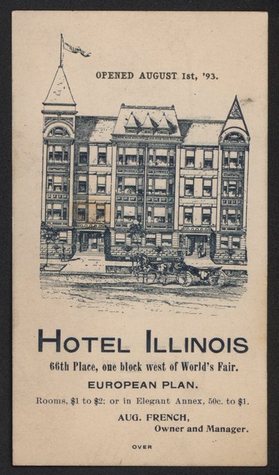 Hotel Trade Card by American School