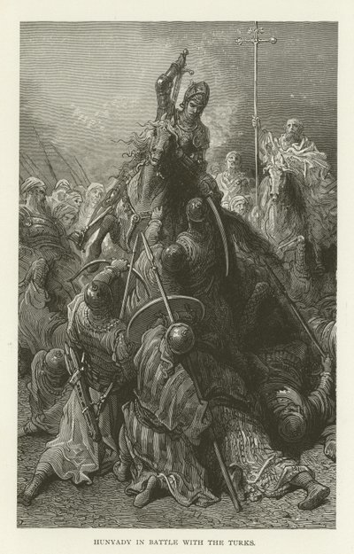 Hunyady in Battle with the Turks by American School