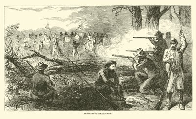 Impromptu barricade, July 1863 by American School
