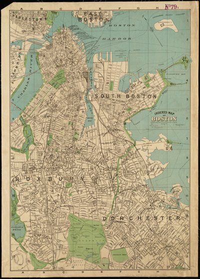 Indexed map of Boston by American School