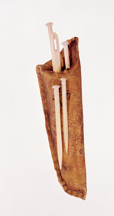 Indian sewing kit, from the Northwest American coast by American School