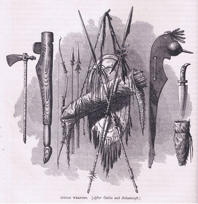 Indian weapons, illustration from Cassell