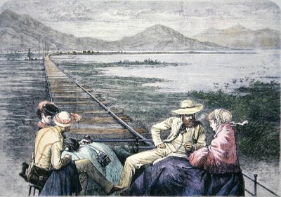 Inspection car on the Pacific Railroad, c.1870 by American School
