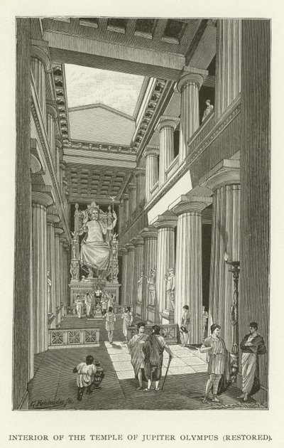 Interior of the Temple of Jupiter Olympus, restored by American School