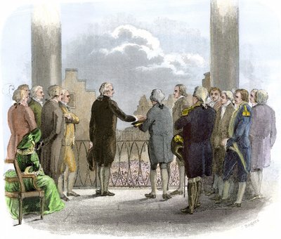Investiture of George Washington (1732-1799) by American School