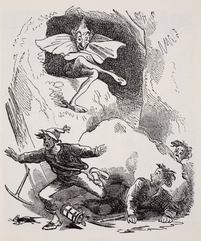 Kobolds, from The World Guide to Gnomes, Fairies, Elves and Other Little People by Thomas Keightley, Published 1880 by American School