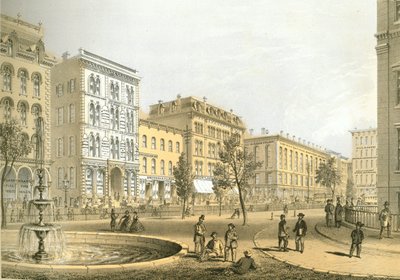 LaSalle Street from Courthouse Square, from Chicago Illustrated, with Literary Descriptions by James W. Sheahan, Published by Jevne & Almini, Chicago by American School
