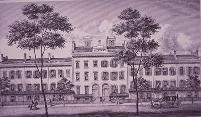 LeRoy Place in 1831, part of what is now Bleecker Street in Greenwich Village by American School