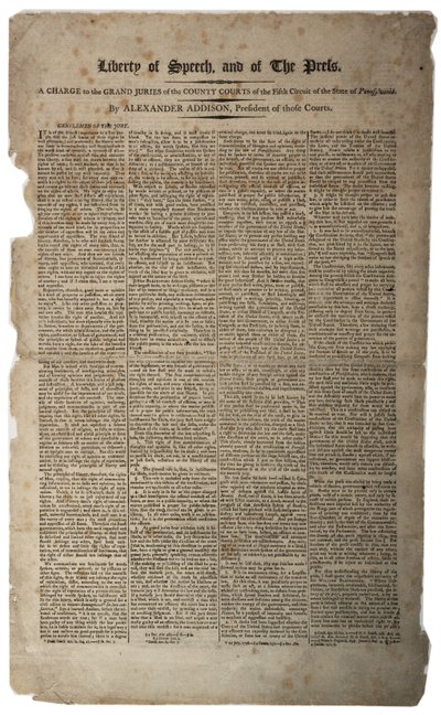 Liberty of Speech and of the Press, January 1799 by American School