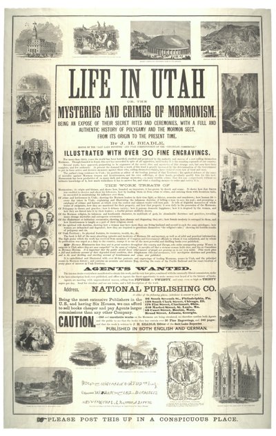 Life in Utah or the Mysteries and Crimes of Mormonism; Being an Expose of Their Secret Rites and Ceremonies, c.1870 by American School