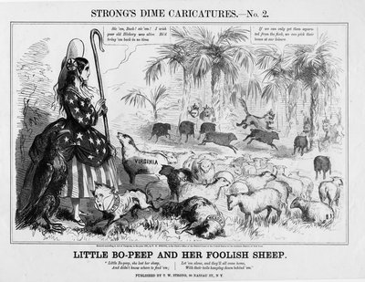 Little Bo-Peep and her foolish sheep by American School