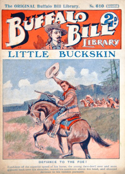 Little Buckskin, cover illustration from Buffalo Bill Library, c.1920 by American School