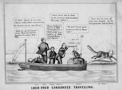 Loco Foco Candidates Travelling on the Canal System by American School