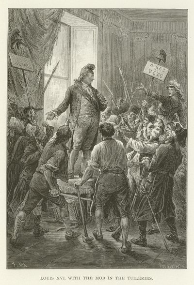 Louis XVI with the mob in the Tuileries by American School