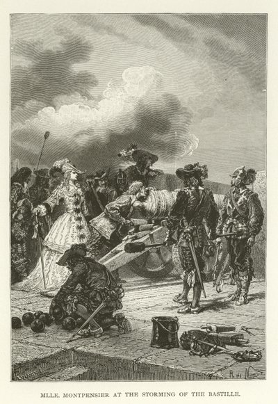 Mademoiselle Montpensier at the Storming of the Bastille by American School