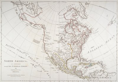 Map depicting North America as Divided by the European Powers, 1774 by American School