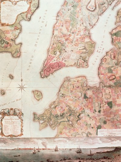 Map of New York in 1766-67 by American School