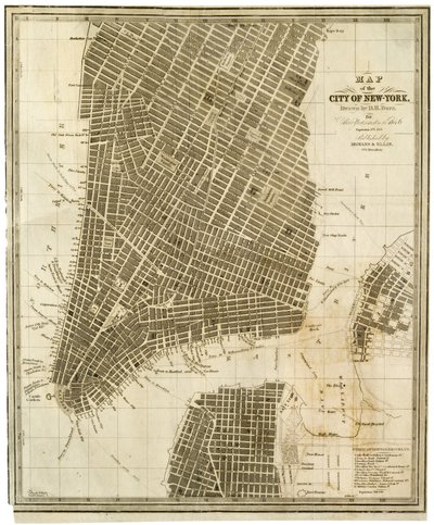 Map of the City of New-York [in Manhattan, as far north as 36th Street] by American School