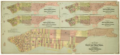 Map of the city of New York, showing its political divisions and subdivisions by American School