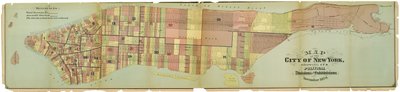 Map of the city of New York, showing its political divisions and subdivisions by American School