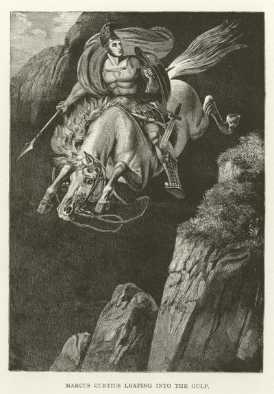 Marcus Curtius Leaping into the Gulf by American School