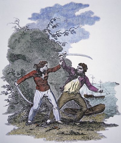 Mary Read Fights Another Pirate to Save Her Male Lover
