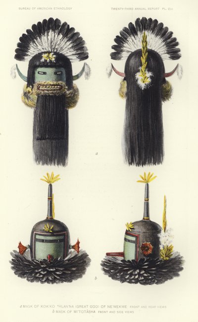 Mask of Kokko Thlanna (great god) of Newekwe by American School